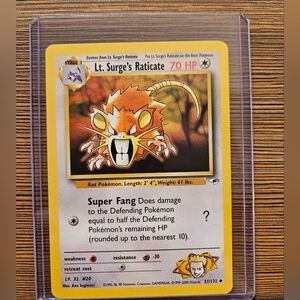 Pokemon Trading Card - Lt. Surge's Raticate